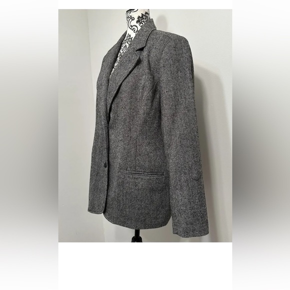 chadwicks Women’s Gray wool blend lined pockets blazer jacket size 16. - Picture 3 of 12